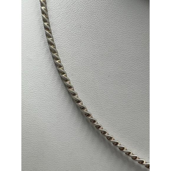 Milor Italy Sterling Silver Serpentine 8.2g Twisted Snake Torque Chain Necklace - Picture 4 of 12